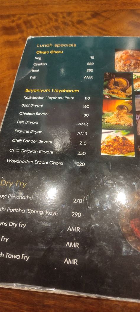 Menu at Adaminte chayakada pavilion restaurant, Kozhikode