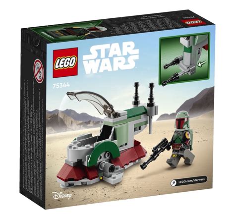 LEGO Star Wars Boba Fett's Starship Microfighter 75344 Building Toy Set ...