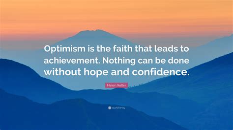 Optimism And Faith Quotes