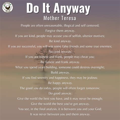 Inspirational Poems - Do It Anyway – Grateful Gnome
