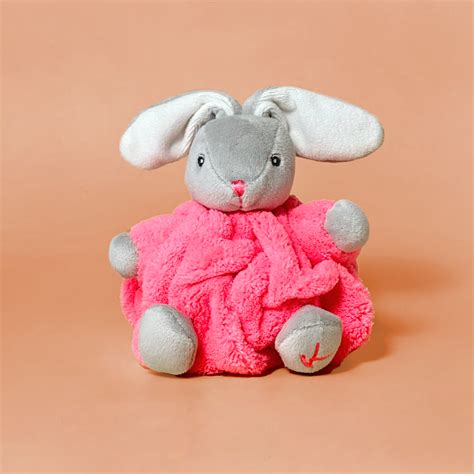 Gray Bunny Plush Comforter with Bright Pink Blanket – KAJI KIDS