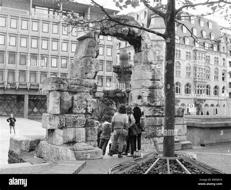 Remains of the gate of the Roman Empire time Cologne Stock Photo - Alamy