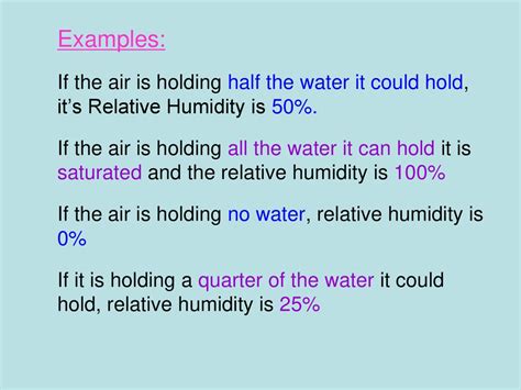 Image result for Humidity Example