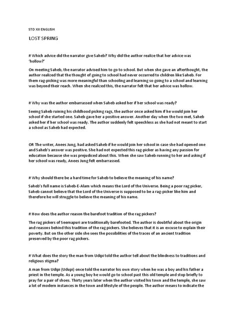 Image result for Lost Spring Line by Line Explanation