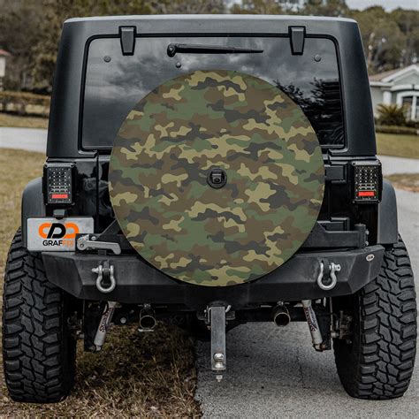 Woodland Camouflage Spare Tire Cover – Stylish & Durable
