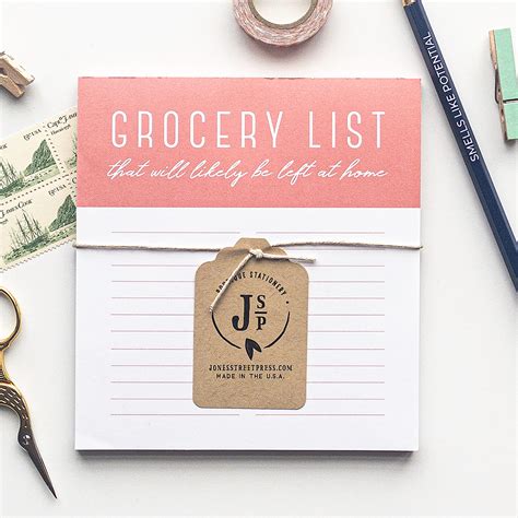 Funny Grocery List Notepad Left at Home Witty Funny and - Etsy
