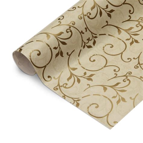Little Birdie Gift Wrapping Paper Sheets Floral Swirl Ivory Shimmer 20 ...