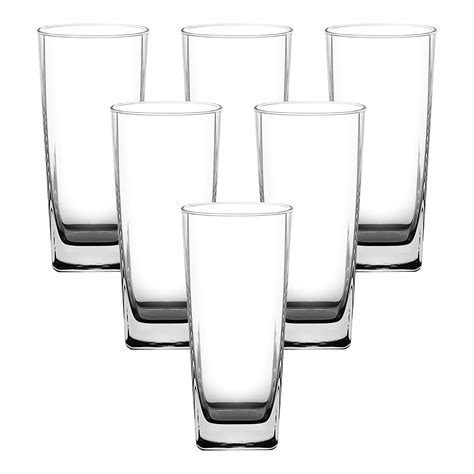 Buy Ocean Plaza Glass Juice Glass 320Ml Set of 6 Transparent, Perfect ...