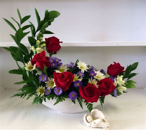 Unique Crescent Flower Arrangement