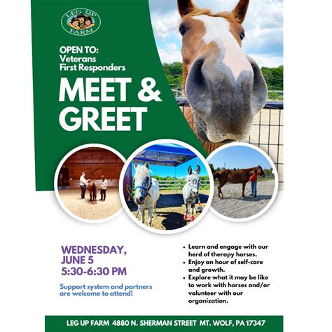 Leg Up Farm on LinkedIn: Leg Up Farm will host our monthly meet and ...