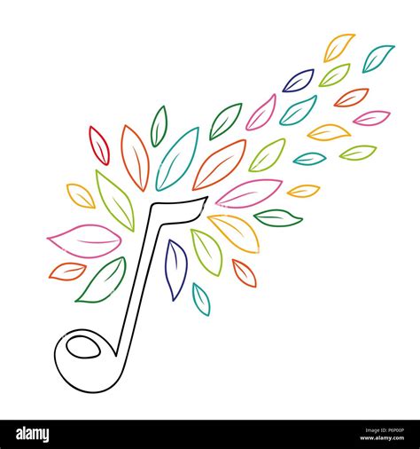 Colorful Music Notes Drawings