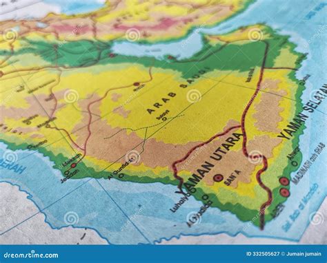 Kamboja Country Map And Major Cities Around It On Physical Map Stock Photo | CartoonDealer.com ...