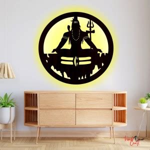 trendDecor Craft Mahadev Shiv Ji Wall Decor LED Light Wall Hanging ...