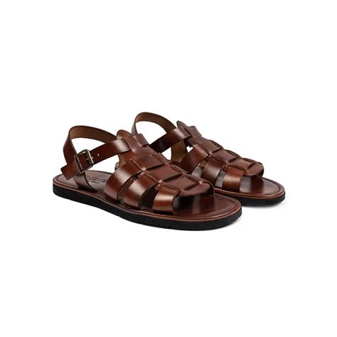 Brown Leather Sandals Men