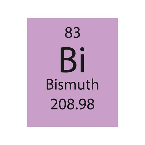 Bismuth symbol. Chemical element of the periodic table. Vector illustration. 9487849 Vector Art ...