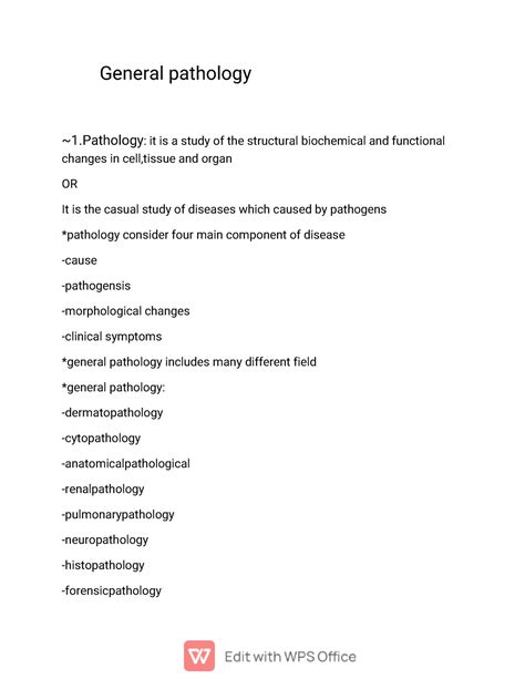 General pathology sem 5 - General pathology ~1: it is a study of the ...
