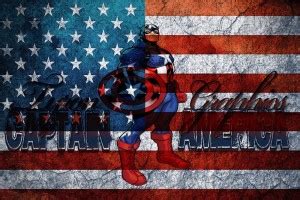 [MY HOME]captain usa flag Poster(POSTER SIZE 30cm X 45cm) Paper Print ...