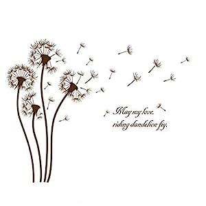 Buy fashionbeautybuy Dandelion Flower English Letter Wall Sticker Decal ...