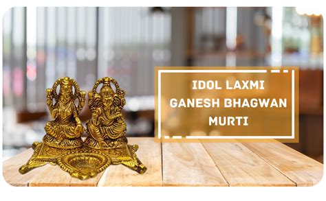 Buy GiftNagri Gold Plated Metal Handicraft Hindu God Idol Laxmi Ganesh ...