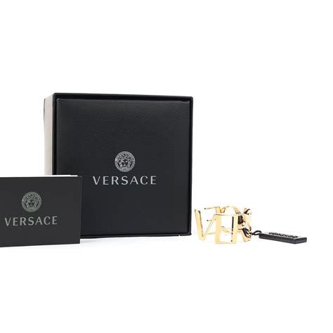 Buy Versace Logo Shaped Gold-Tone Bracelet Online