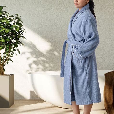 Premium Cotton Rice Weave Bathrobe