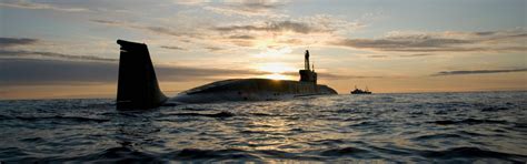 Download wallpaper sea, sunset, Russia, submarine, project 955, section ...
