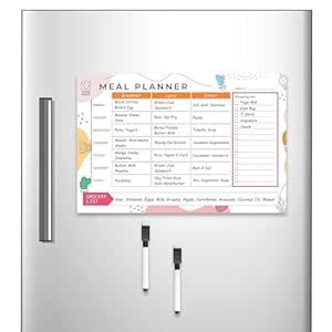 Clickedin Smart Magnetic Weekly Meal Planner for Whole Week, Covers All ...
