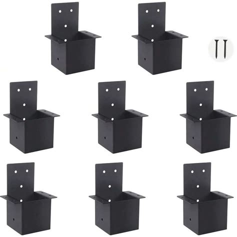 8 Pcs Pergola Brackets, 4"X4" Post Top Rafter Brackets Deck Railing ...