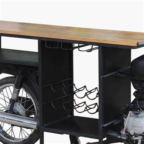 Buy Highway Black Metal Multi-Storage Bar Counter - 105x250x71cm from ...