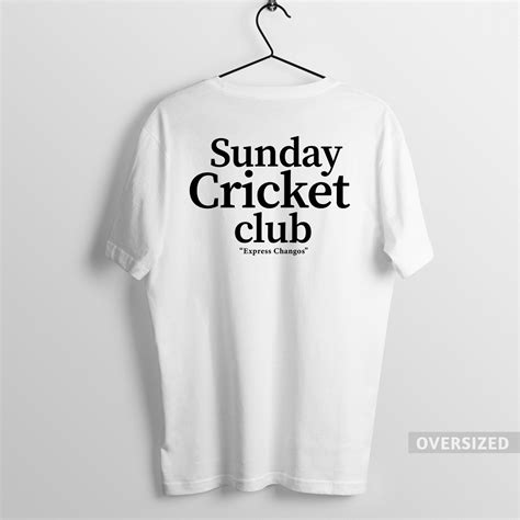 SUNDAY CRICKET CLUB OVERSIZED TEE - WHITE – Express Changos
