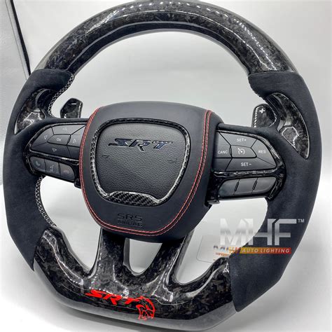 2015 -2021 Forged Carbon “Hellcat Red” Accent Steering Wheel – MHFAutoLighting