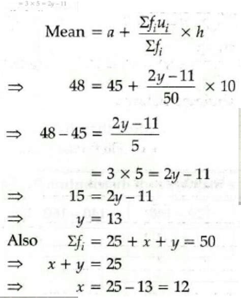 The mean of the following distribution is 48 and Sum of All The ...