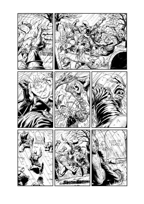 Batman Comic Book Page Black And White