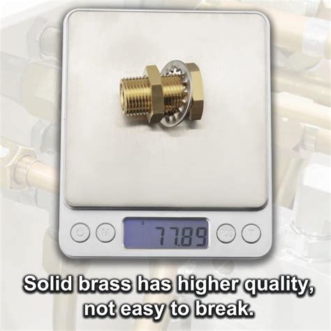 Buy CheeMuii 2pcs Bulkhead Brass Pipe Fitting Anchor Coupling Bulkhead ...