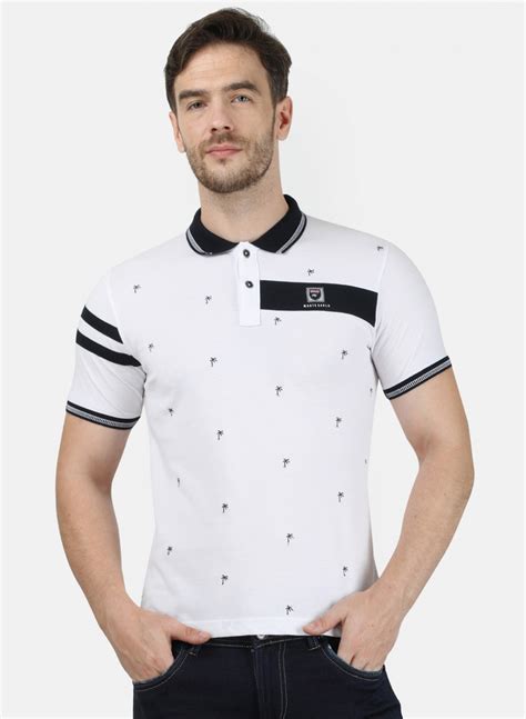 Buy Mens White Plain Collar T-Shirts Online in India - Monte Carlo