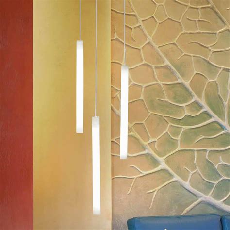 Modern design suspension tube lamp Slide Flux Hanging, made in Italy