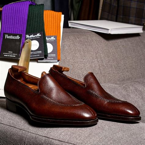 Brown Milled Grain Leather Palermo Slip On Loafers - AW24 – Costoso ...