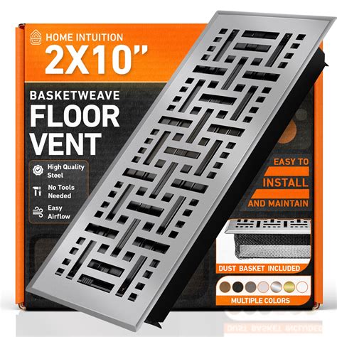 2x10 Floor Vent Cover Floor Register with Mesh Cover Trap, Heat and Air ...