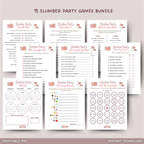 Slumber Party Clip Art Printable Slumber Party Coloring Sheet