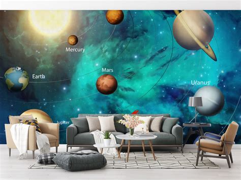 Solar System Planets Space Wallpaper Murals | Giffywalls