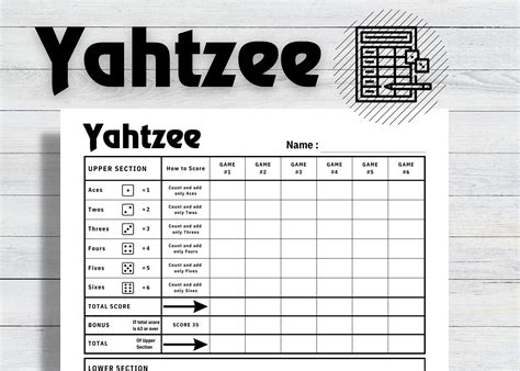 Yahtzee Score Card Full House at Randall Holt blog