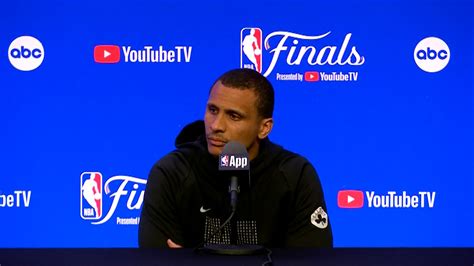 Boston Celtics coach Joe Mazzulla pre-game press conference NBA Finals ...