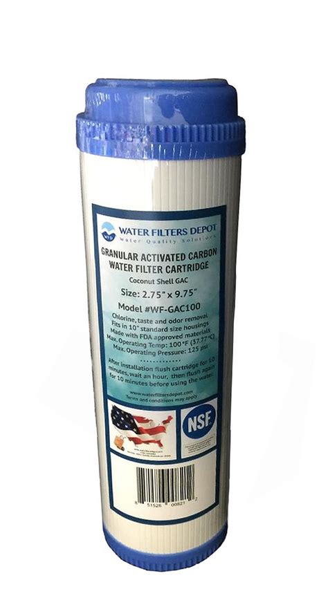 Buy Water Filters Depot (WFD)) WF-GAC100 2.5"x9.75" (GAC) Granular ...