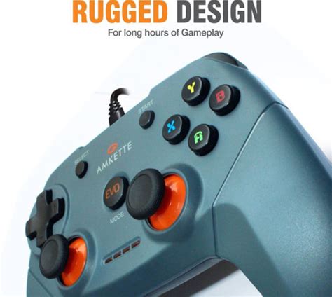 AMKETTE Evo Elite Wired PC Gaming for PC/PS3/Android with Xinput ...