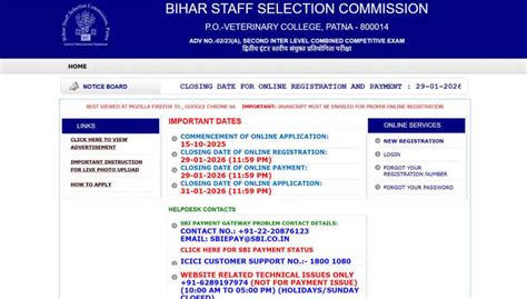 BSSC inter level recruitment 2026 registration date extended for 24,492 ...