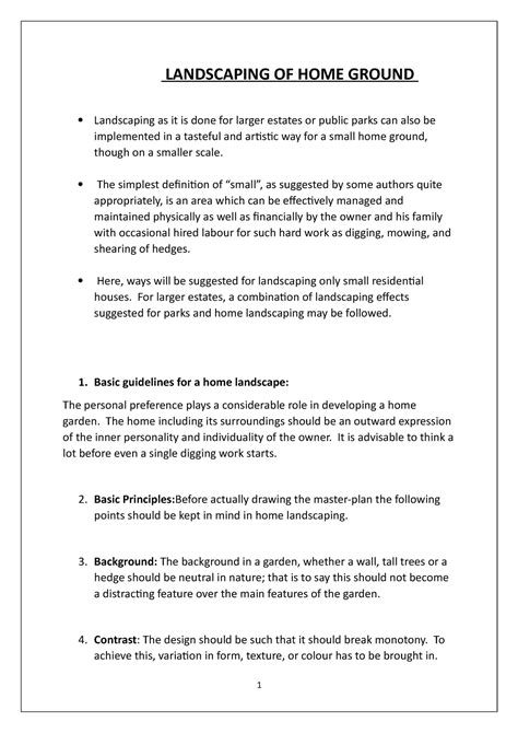 Landscaping OF HOME Ground - LANDSCAPING OF HOME GROUND Landscaping as ...