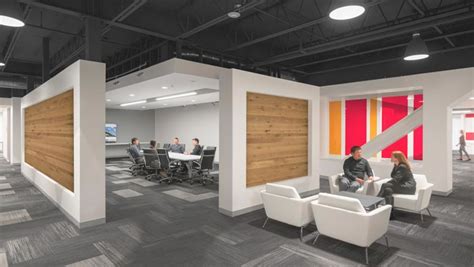 投资者服务公司办公室装修设计案例效果图_岚禾办公空间设计