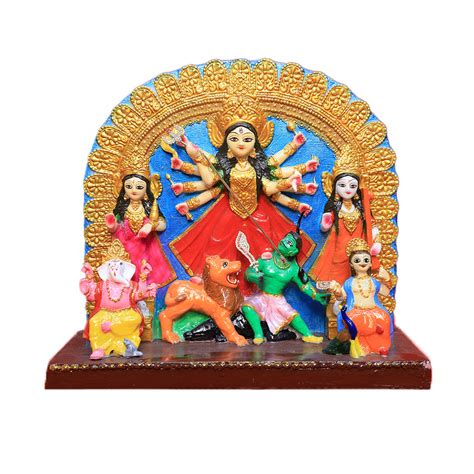 Maa Durga Mahishasura Mardini – Navdurga Idol with Family – ArtKart Store