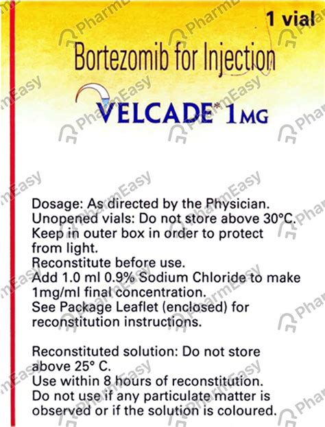 Buy Velcade Injection (1) Online at Flat 15% OFF | PharmEasy