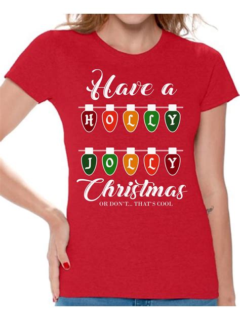 Awkward Styles Ugly Christmas Shirts for Women Xmas Holly Jolly ...